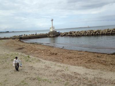 海岸清掃後