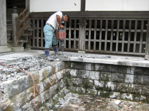 お寺様の石工事