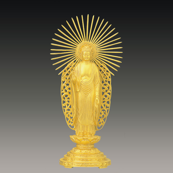 純金製　仏像　阿弥陀如来（西） 650g