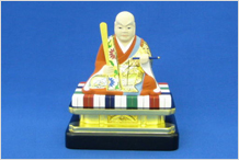 仏像　日蓮聖人2寸彩色仕上・木製