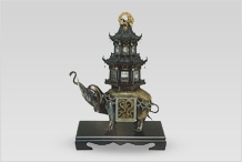 高岡銅器香炉　象塔
